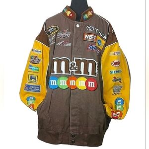 Rare m&m Vintage nascar kyle busch botton snap jacket 3XL